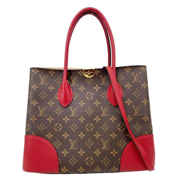 Louis Vuitton  Flandrin Monogram Canvas Tote Shoulder Bag Cherry - Picture 1 of 13